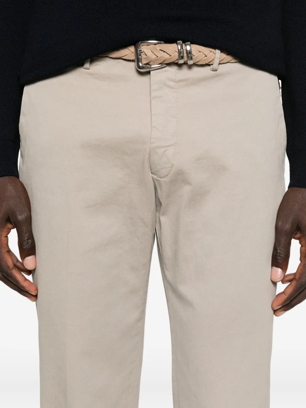 Incotex Broek met riemlussen Beige