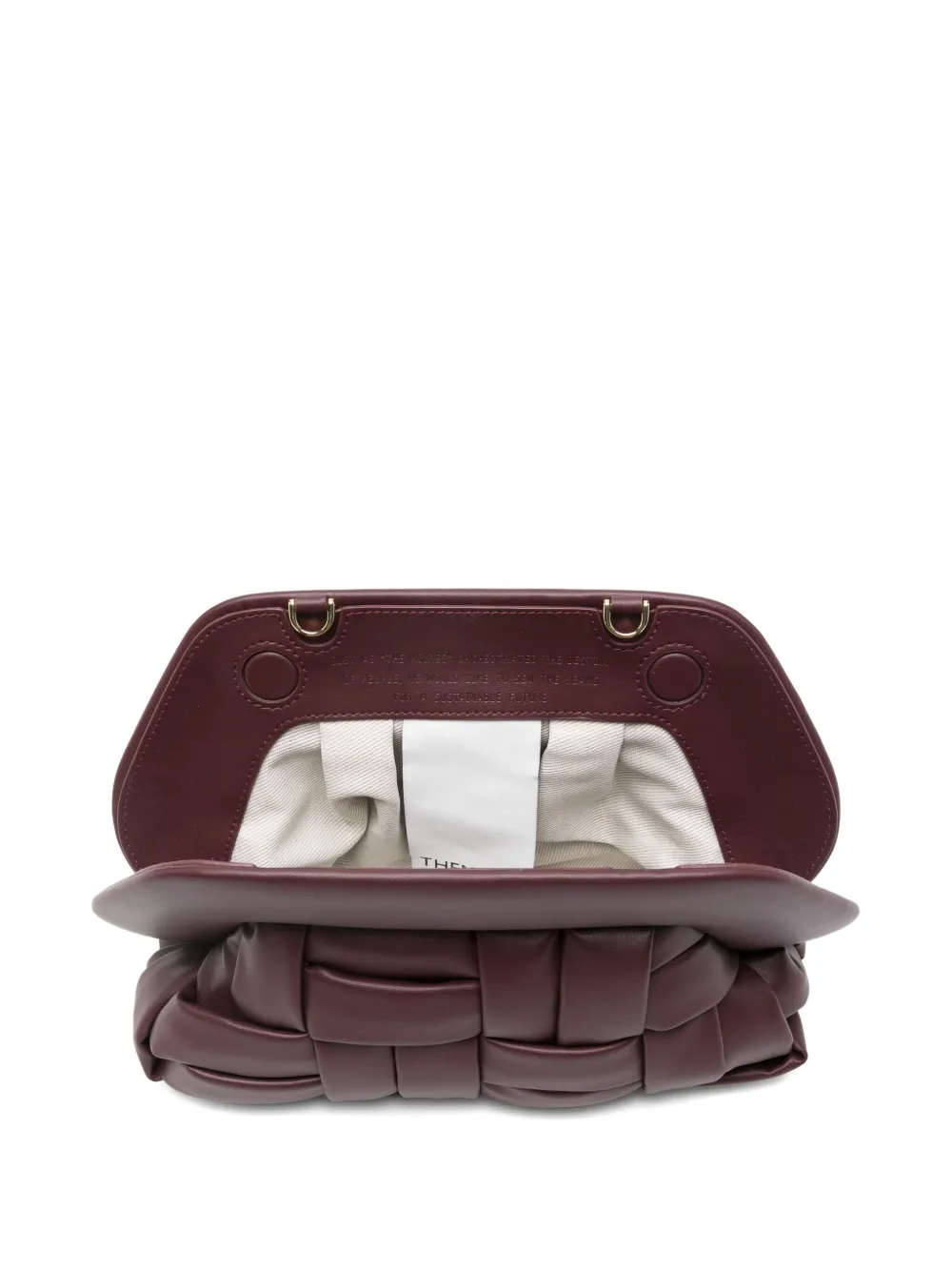 Themoirè Woven Shoulder Bag In Red