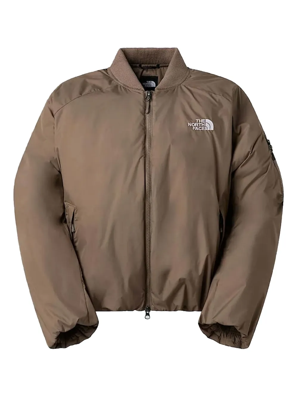 The North Face logo-print bomber jacket - Marrone
