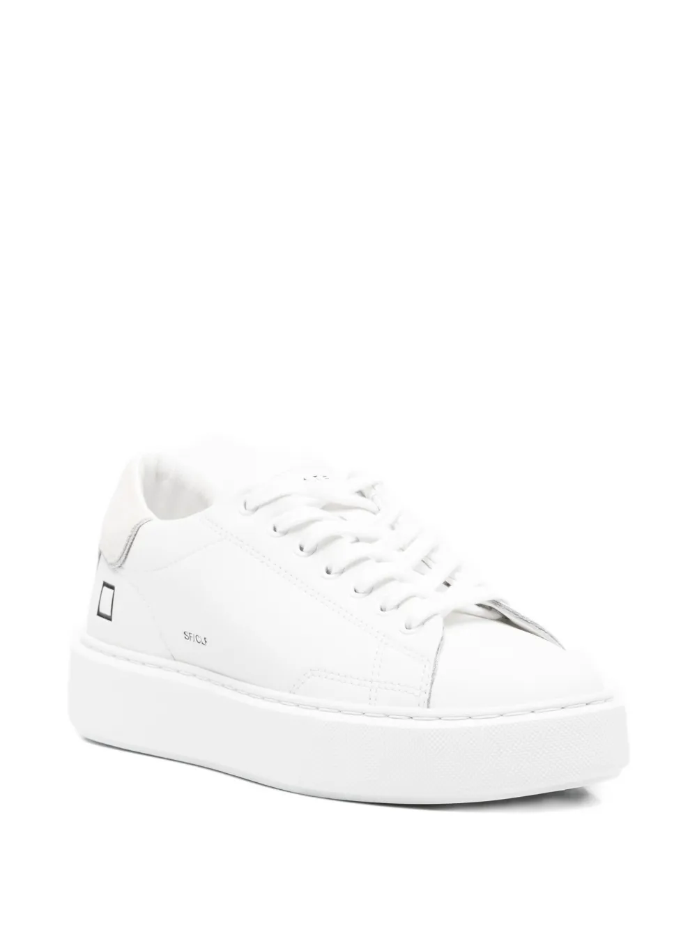 D.A.T.E. Sfera leren sneakers met vlakken - Wit