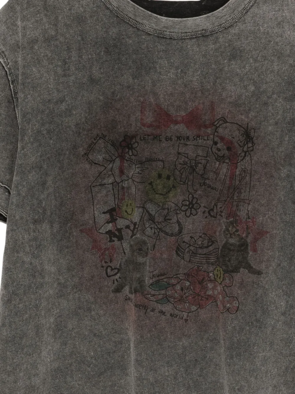 Joshua Sanders Cat-print T-shirt In Black