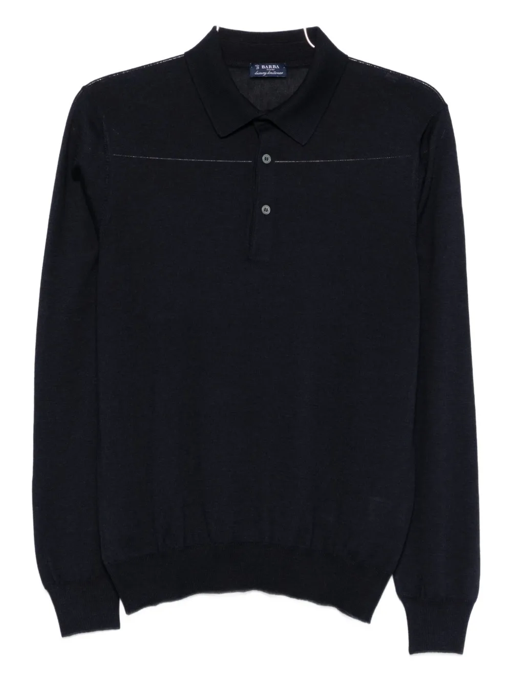 Barba polo-neck long-sleeve sweater - Blu