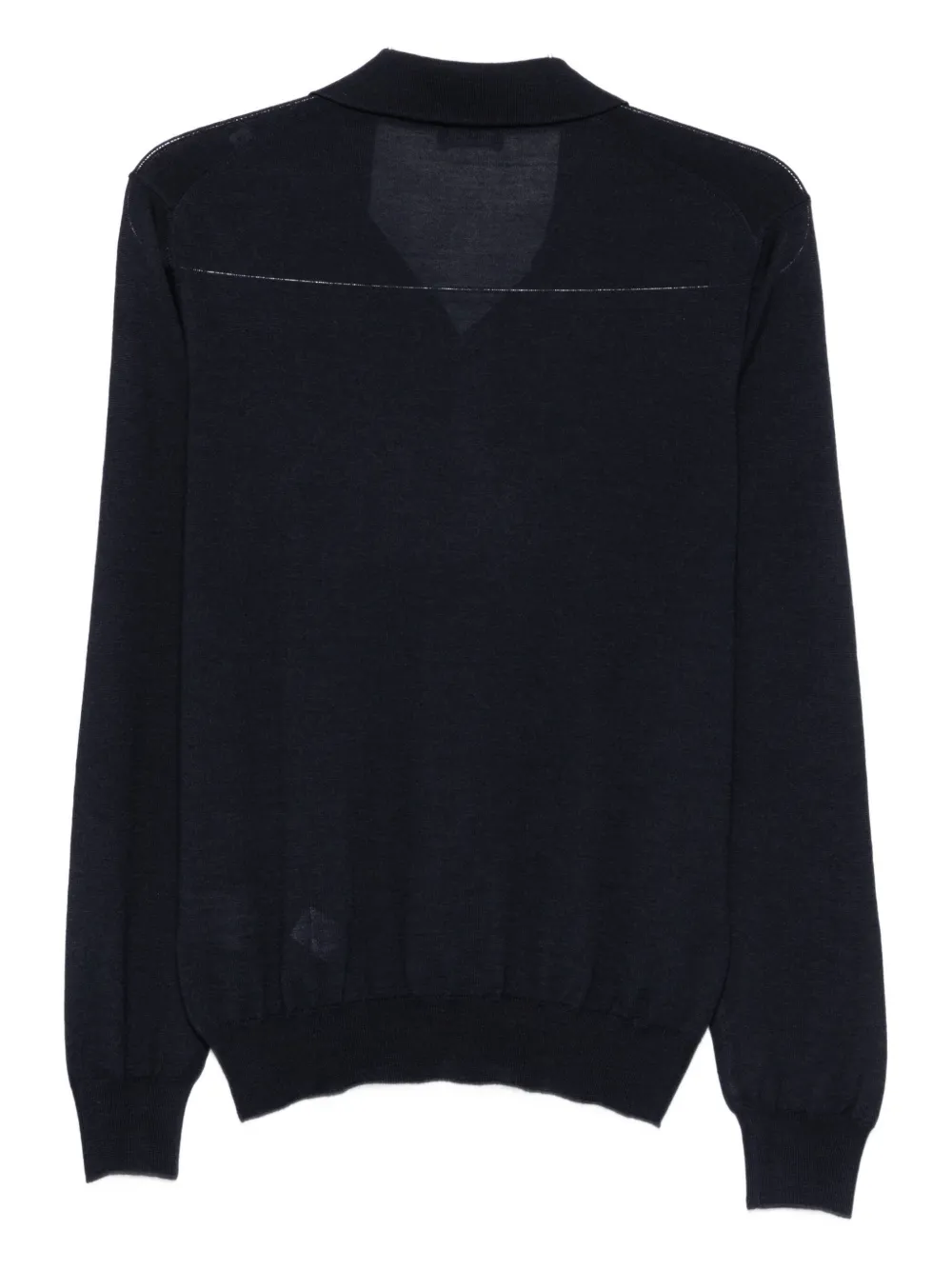 Barba polo-neck long-sleeve sweater - Blauw