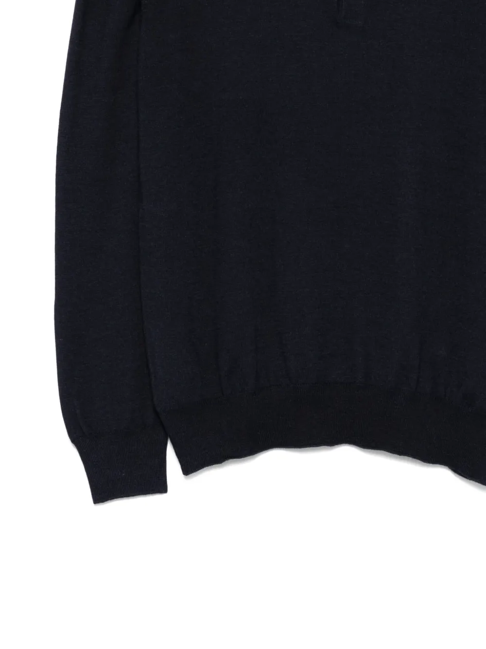 Barba Trui met polokraag en lange mouwen Blauw