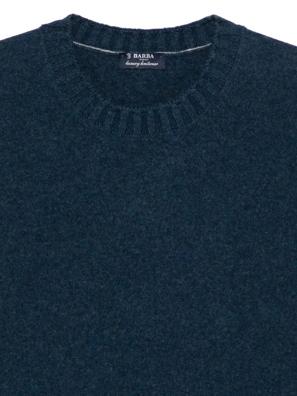 Barba Trui met ronde hals Blauw