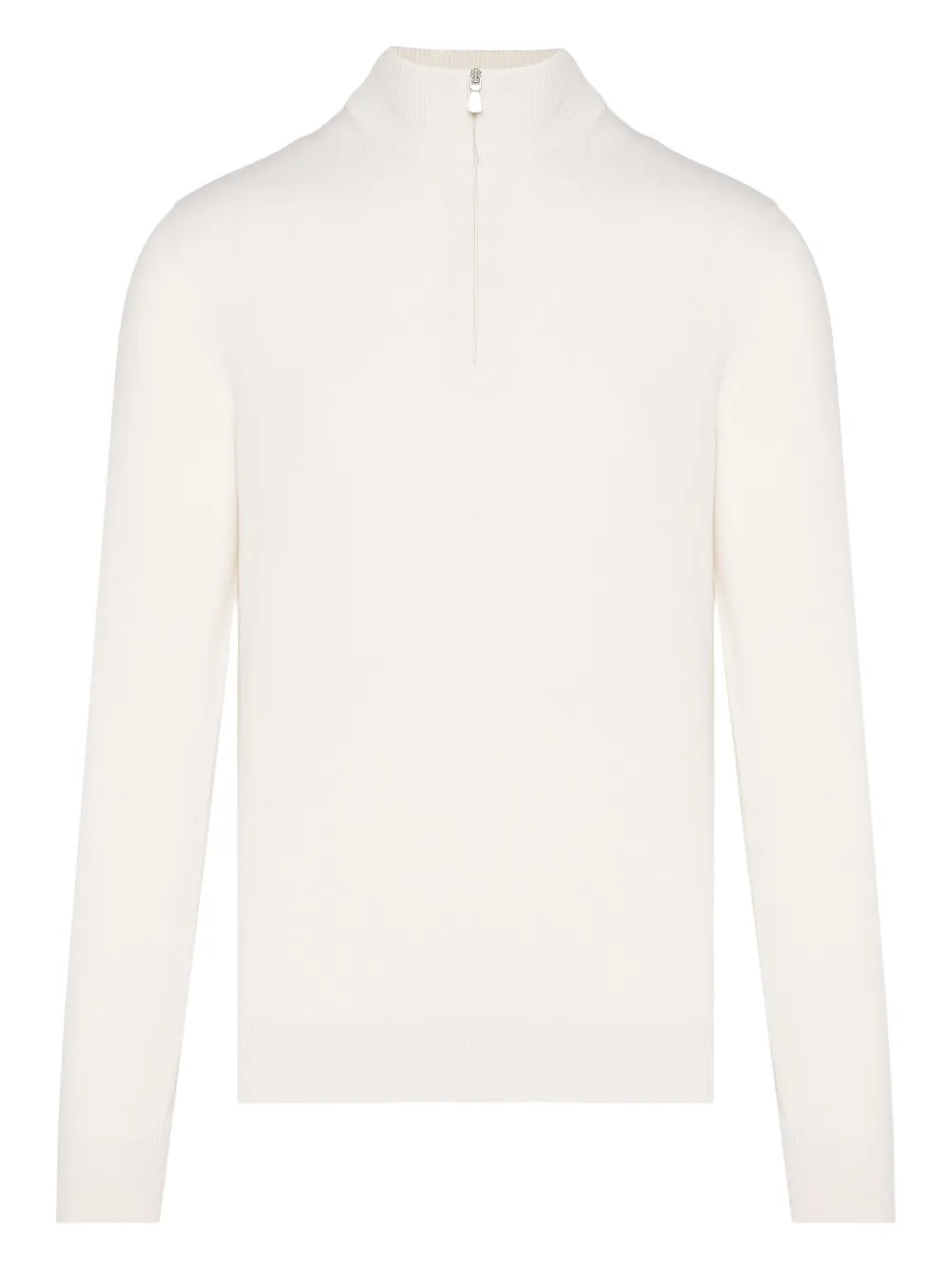 Barba zip-neck cashmere sweater | White | Image 1