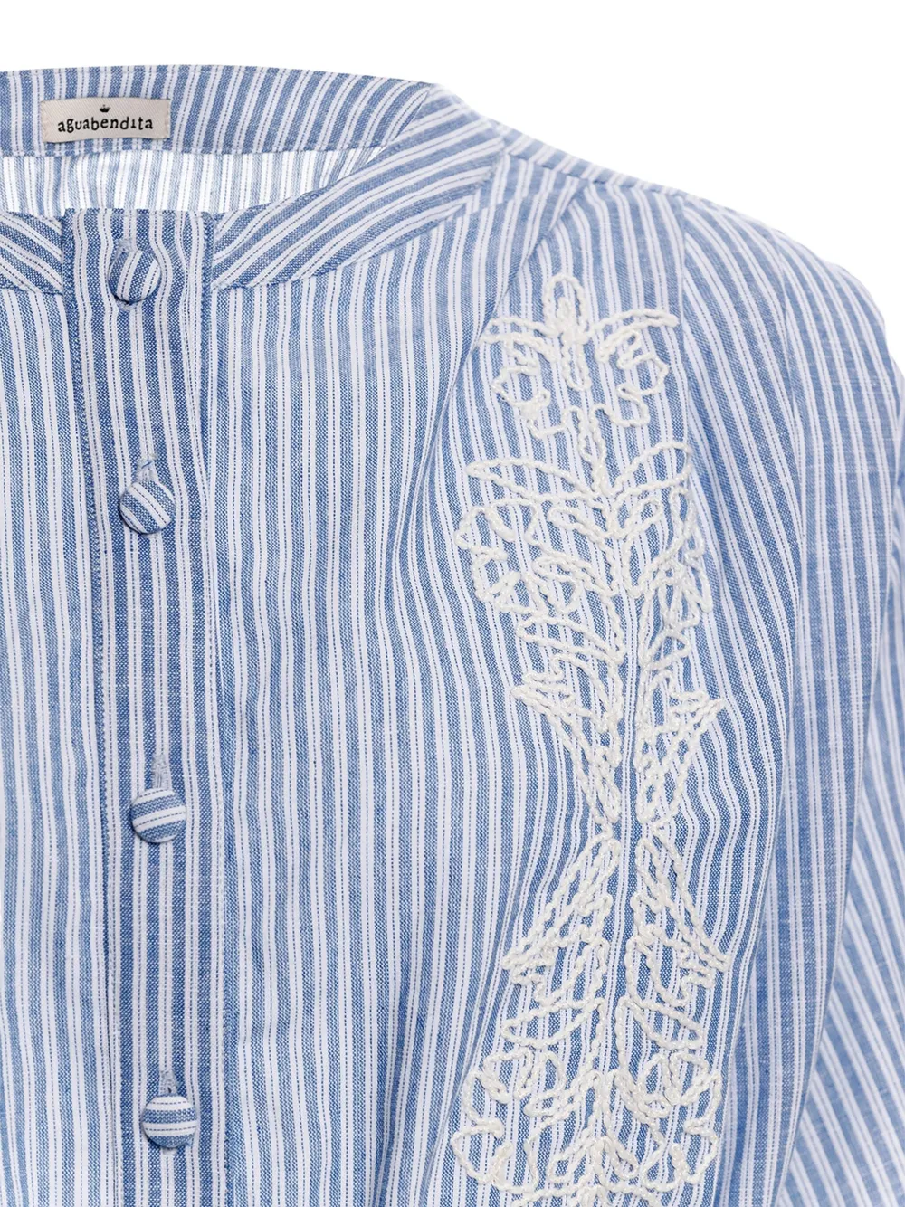 Agua Bendita Isolda Batik Blouse In Blue