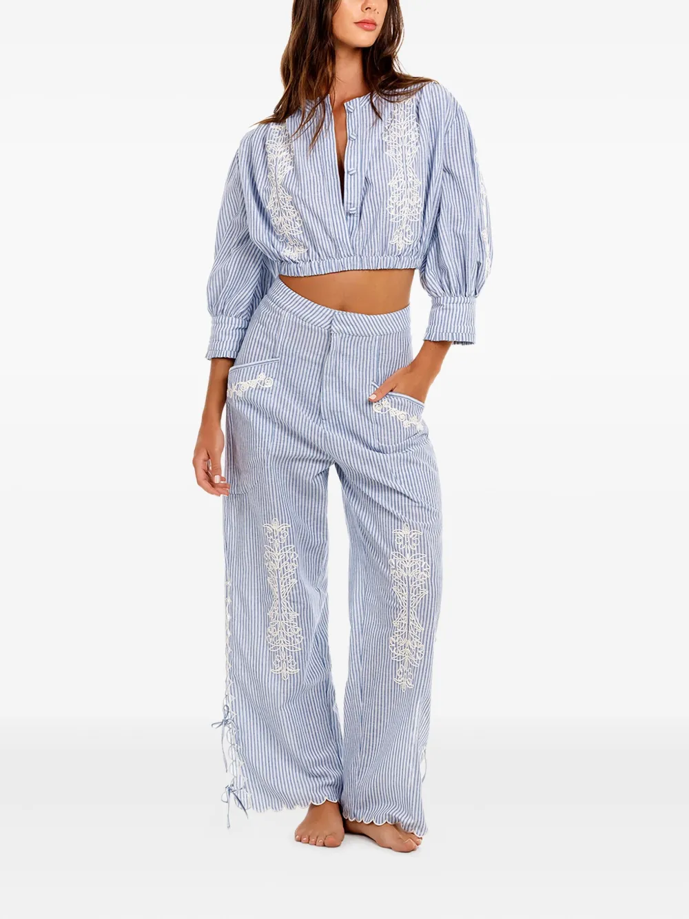 Agua Bendita Isolda Batik blouse - Blauw
