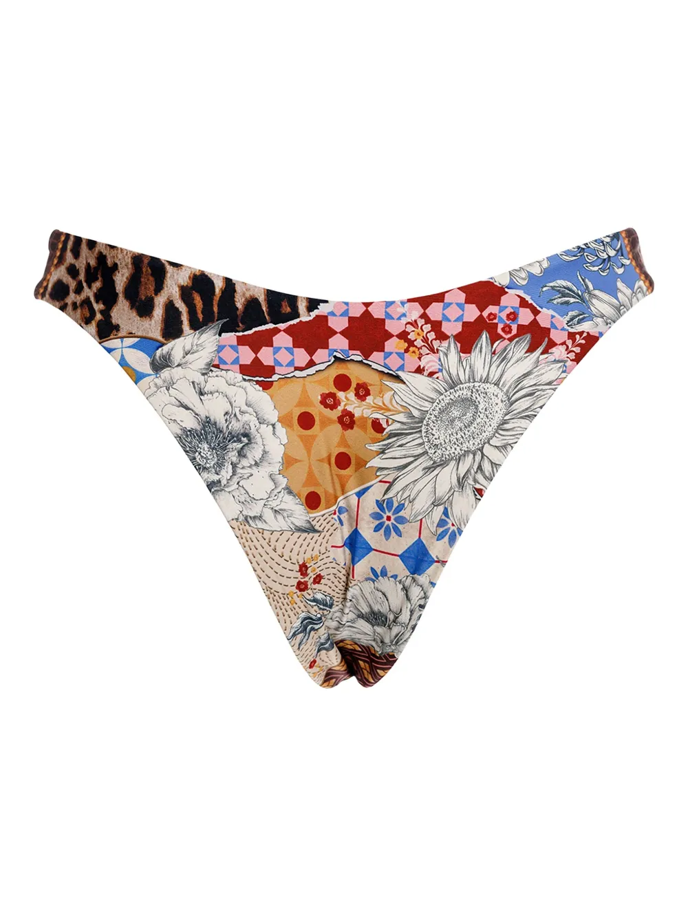 Agua Bendita Avy Quilt Bikini Bottoms In Multi