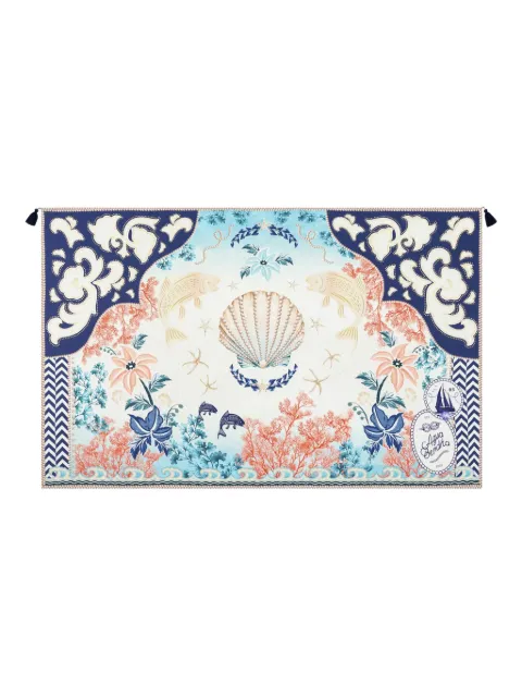 Agua Bendita seashell-print sarong
