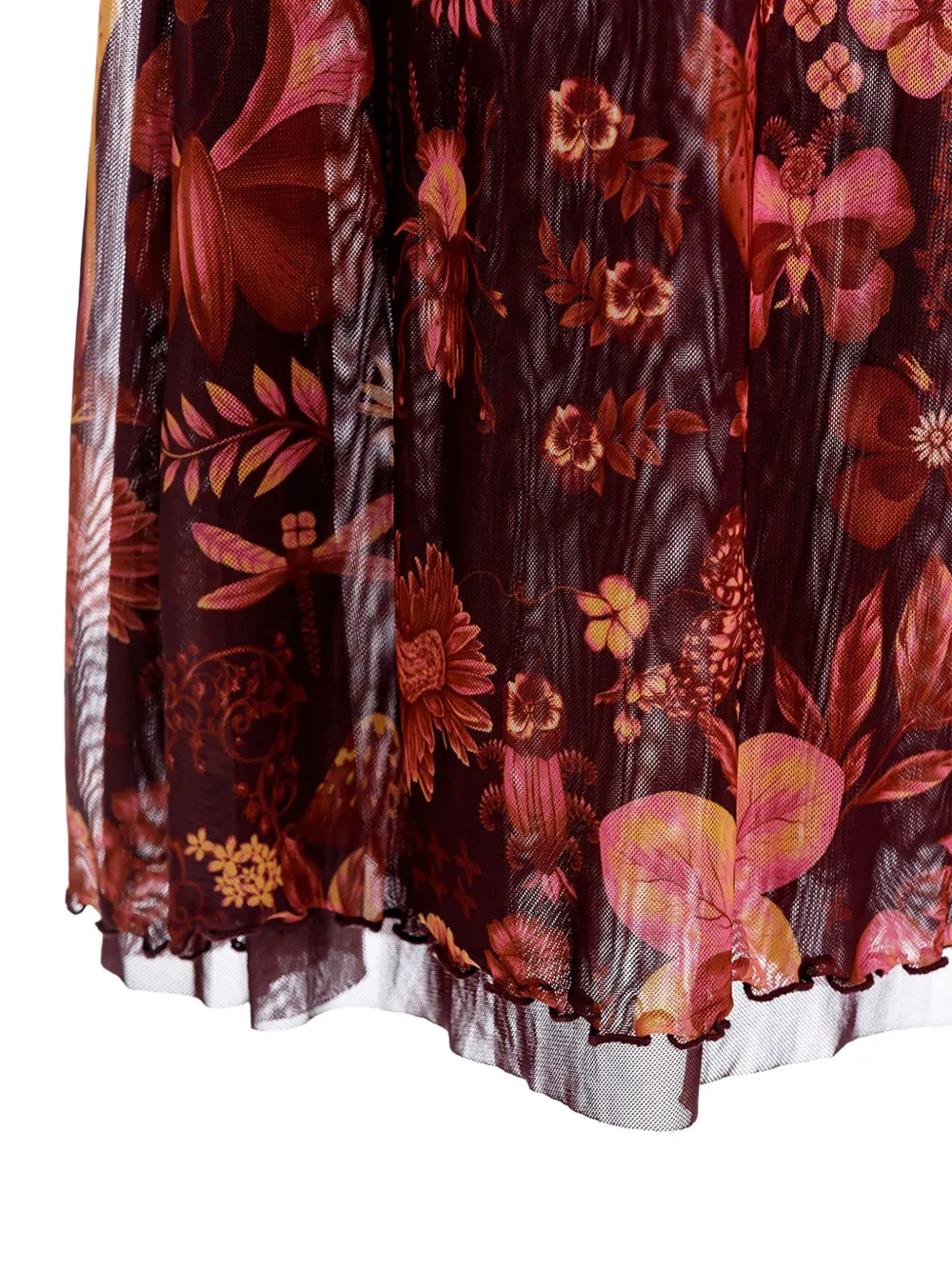 Agua Bendita Brace Floral-print Ruffled Maxi Skirt In Multi