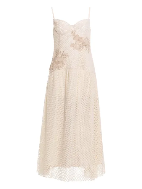 Agua Bendita vestido midi Rayna con detalles florales