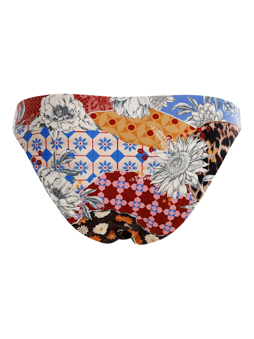Agua Bendita Loto Balam Reversible Bikini Top In Brown In Animal Print