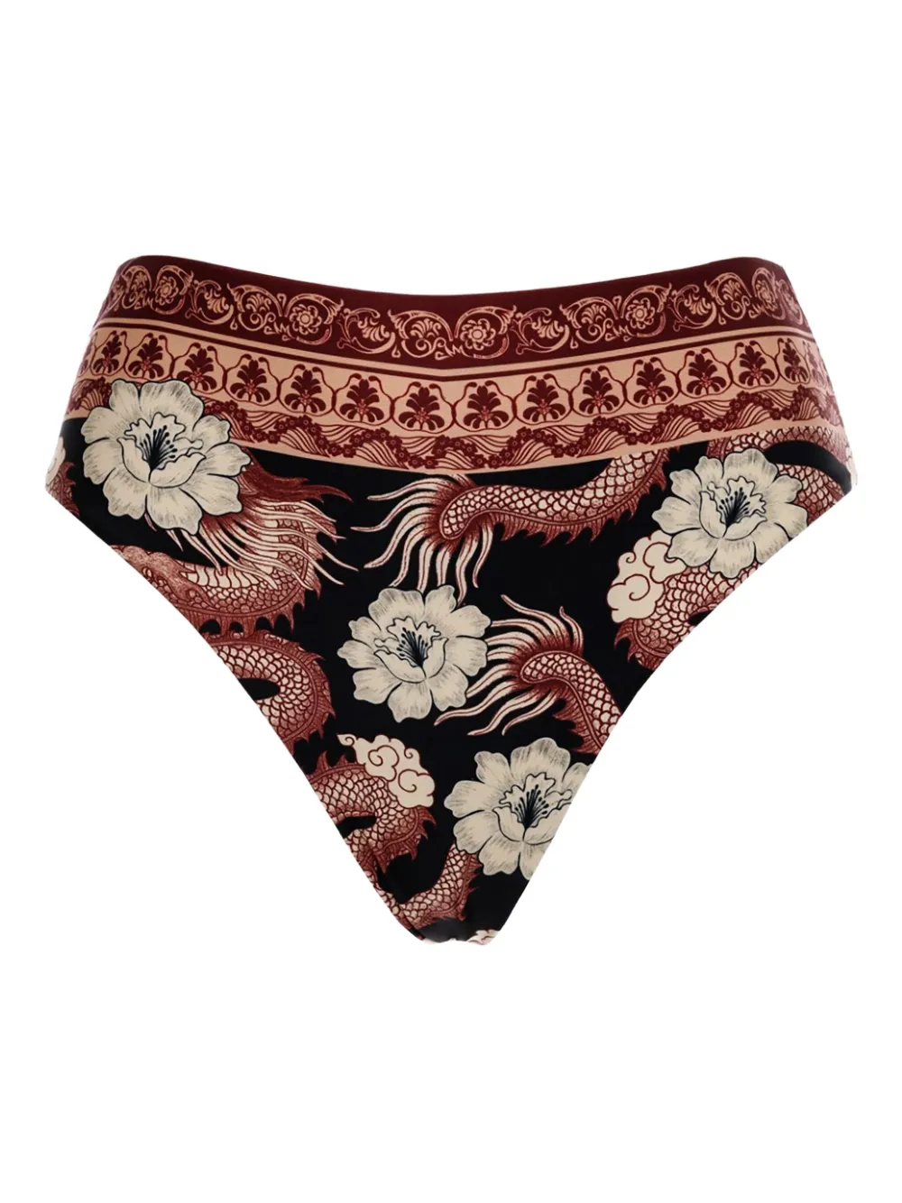 Agua Bendita Slip bikini con stampa - Blu