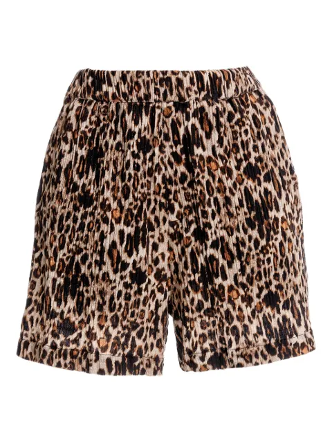 Agua Bendita Watts Quilt leopard-print shorts