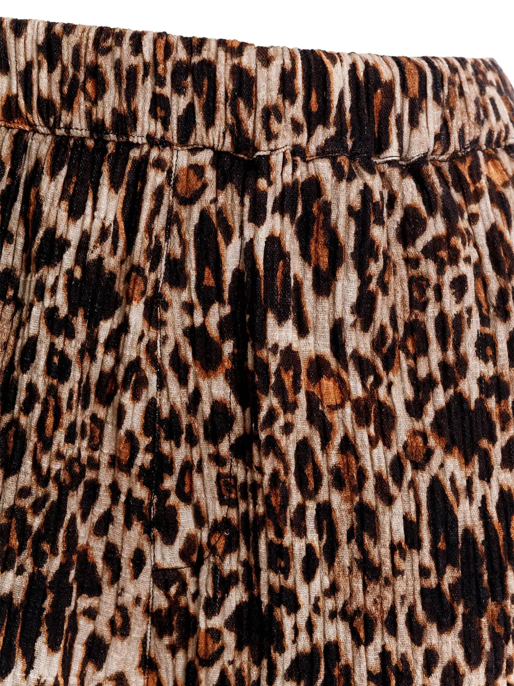 Agua Bendita Watts Quilt Leopard-print Shorts In Brown