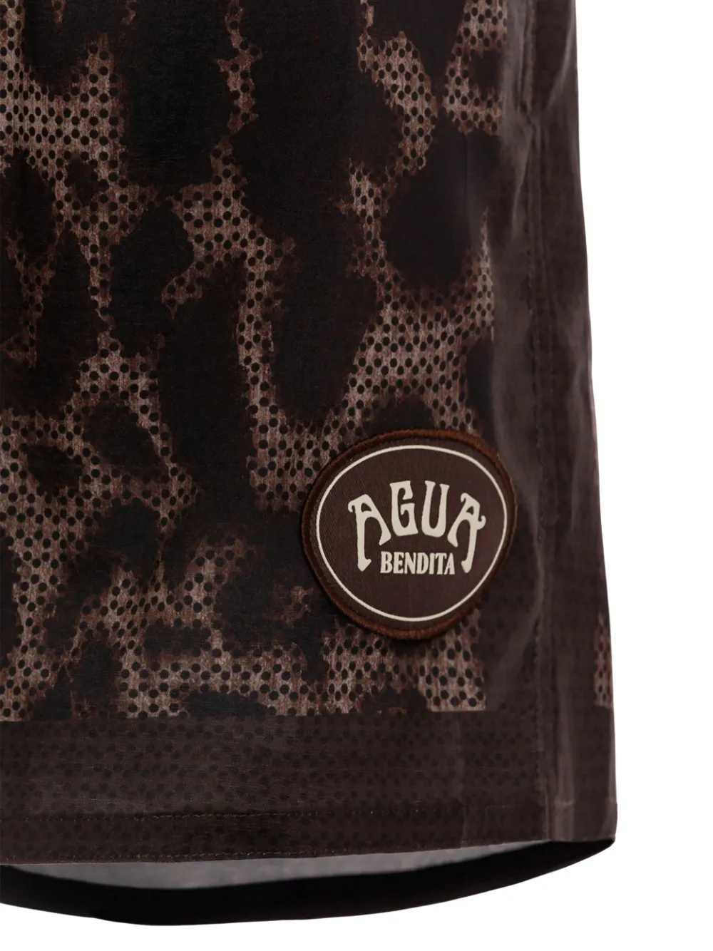 Agua Bendita Joe Quilt Swim Shorts In Brown