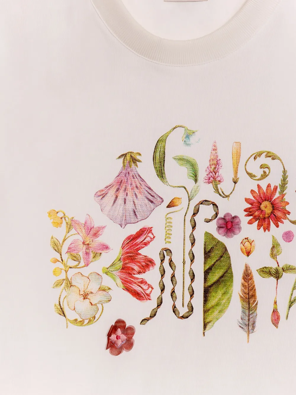 Agua Bendita Gea Floral-print T-shirt In White