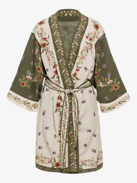 Agua Bendita floral-print belted beach dress