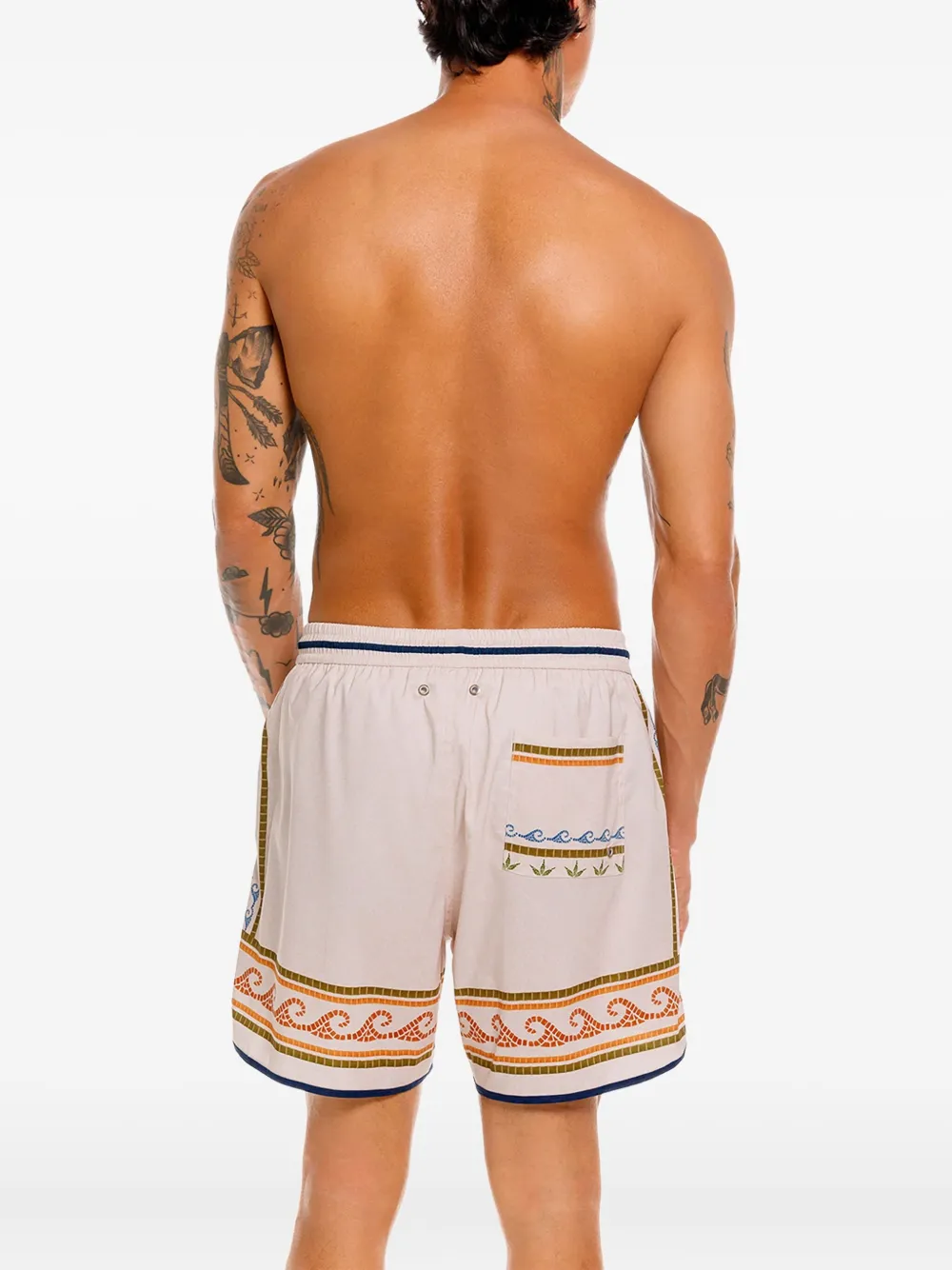 Agua Bendita Liam Fiore Swim Shorts In Pink