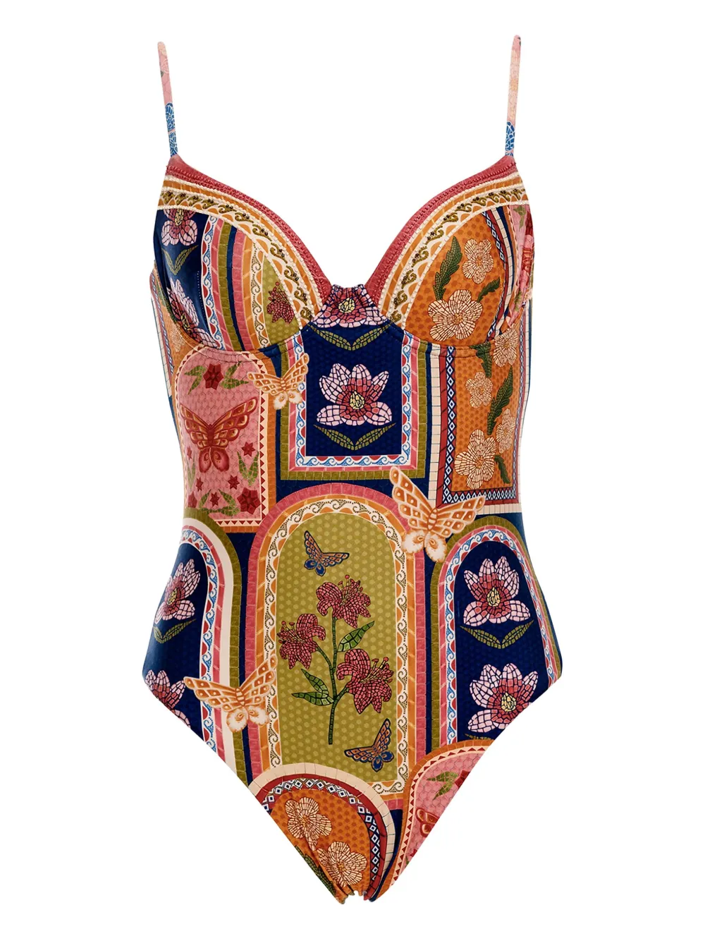 Agua Bendita Petra Fiore Swimsuit In Multi