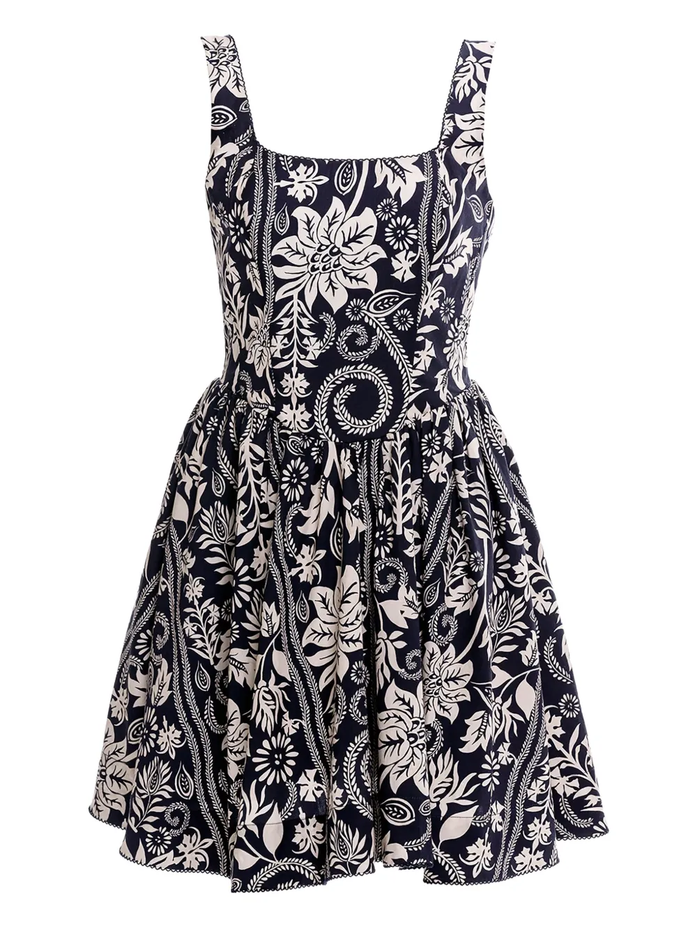 Agua Bendita Abito corto a fiori Amonita - Bianco