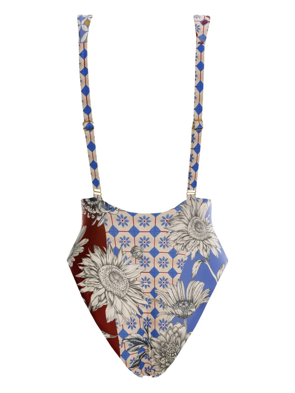 Agua Bendita Tulipa Quilt Swimsuit In Multi