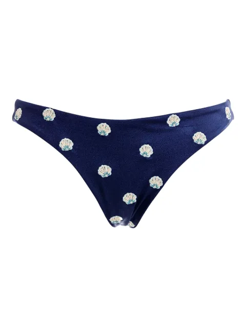 Agua Bendita shell-print bikini bottoms