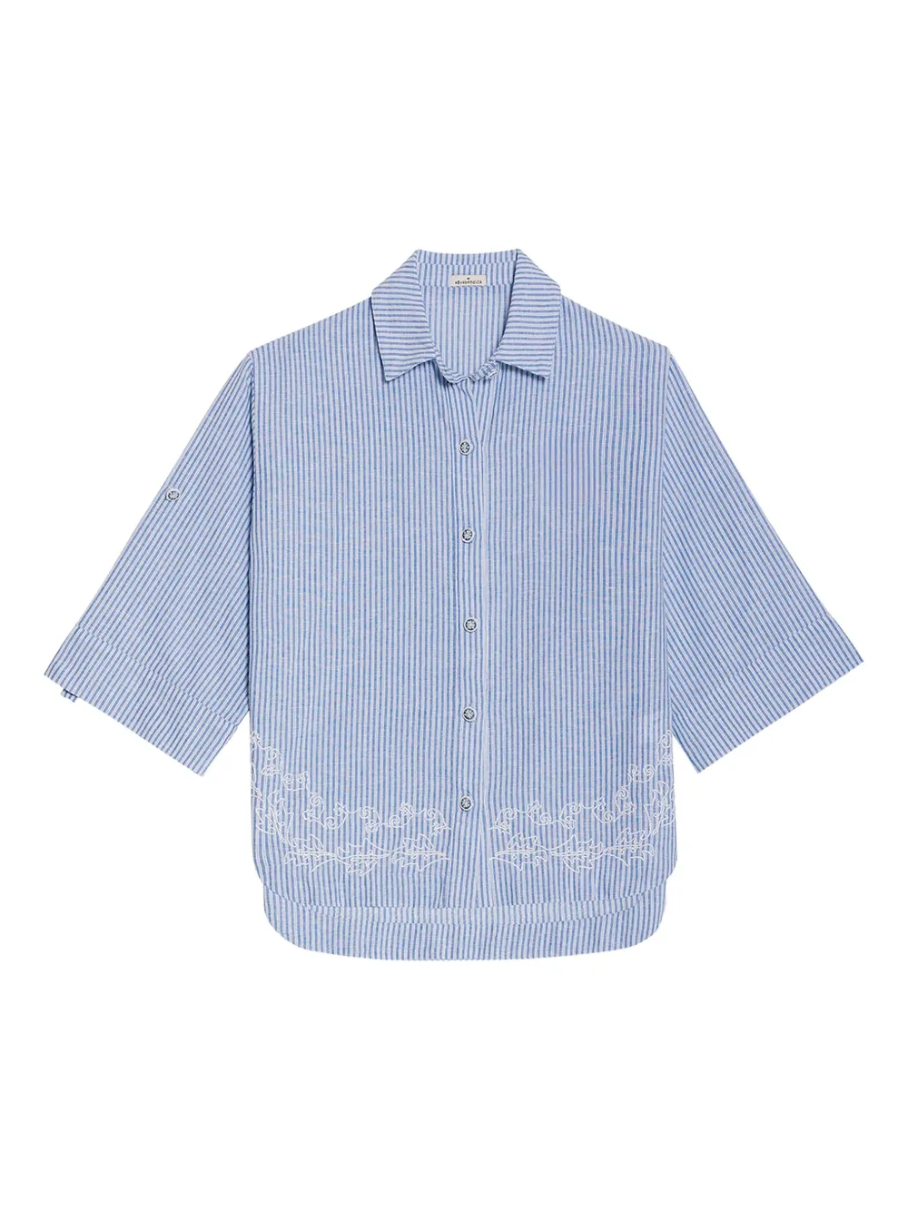 Agua Bendita Camicia Chrissy a righe - Blu
