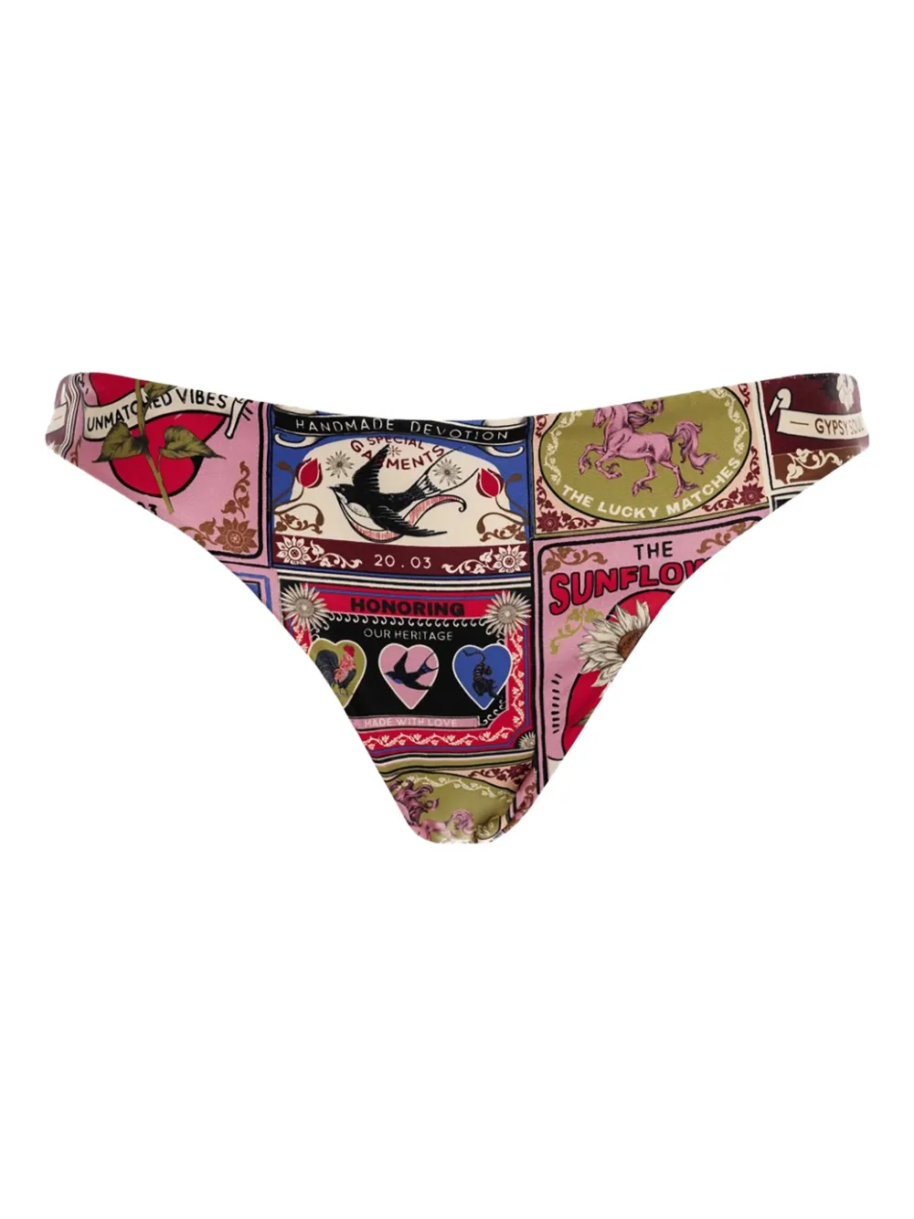 Agua Bendita Slip bikini Ilu Matches - Blu