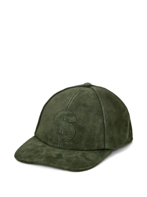 sacai suede initial baseball hat