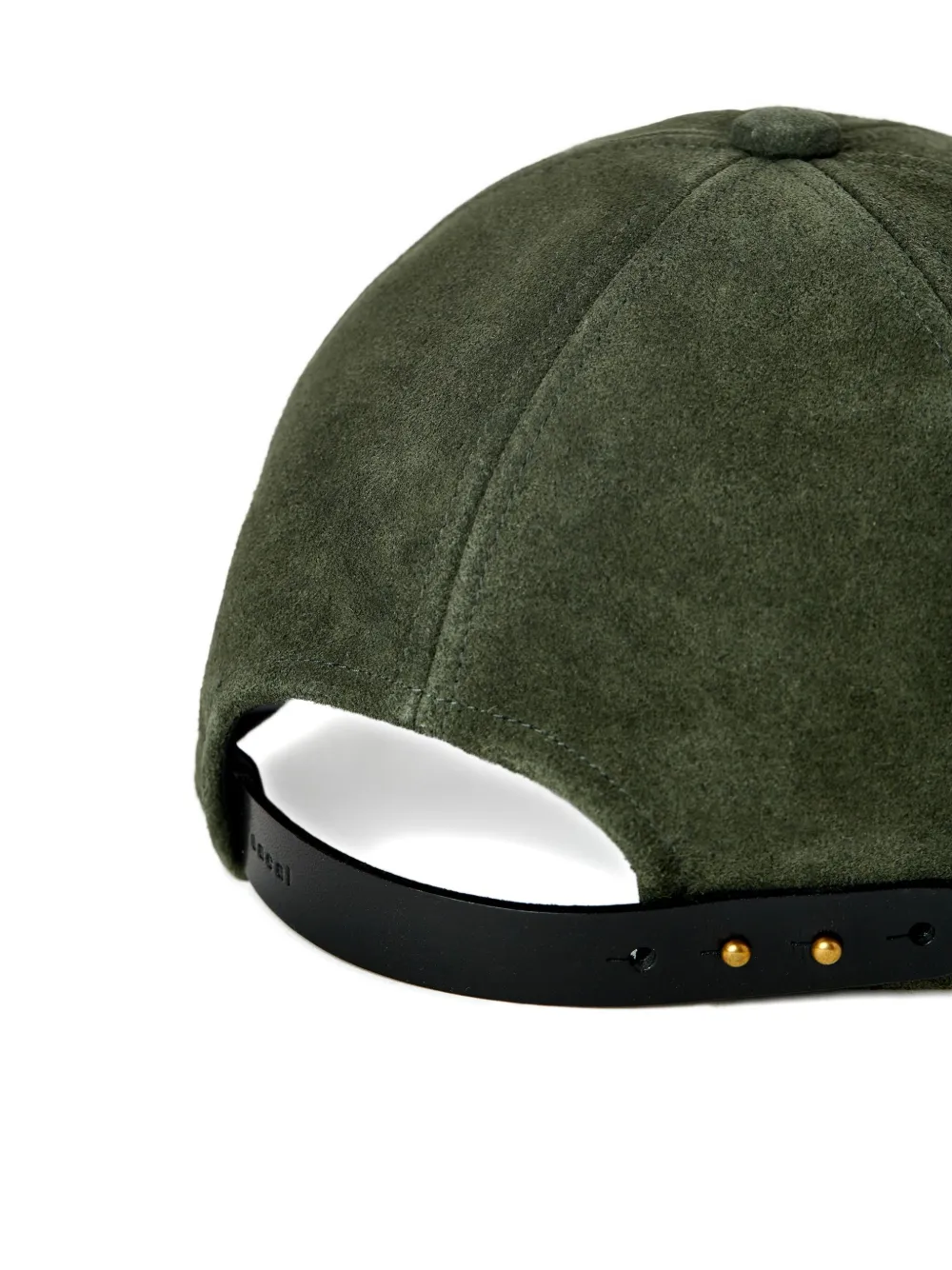 Sacai suede initial baseball hat - Groen