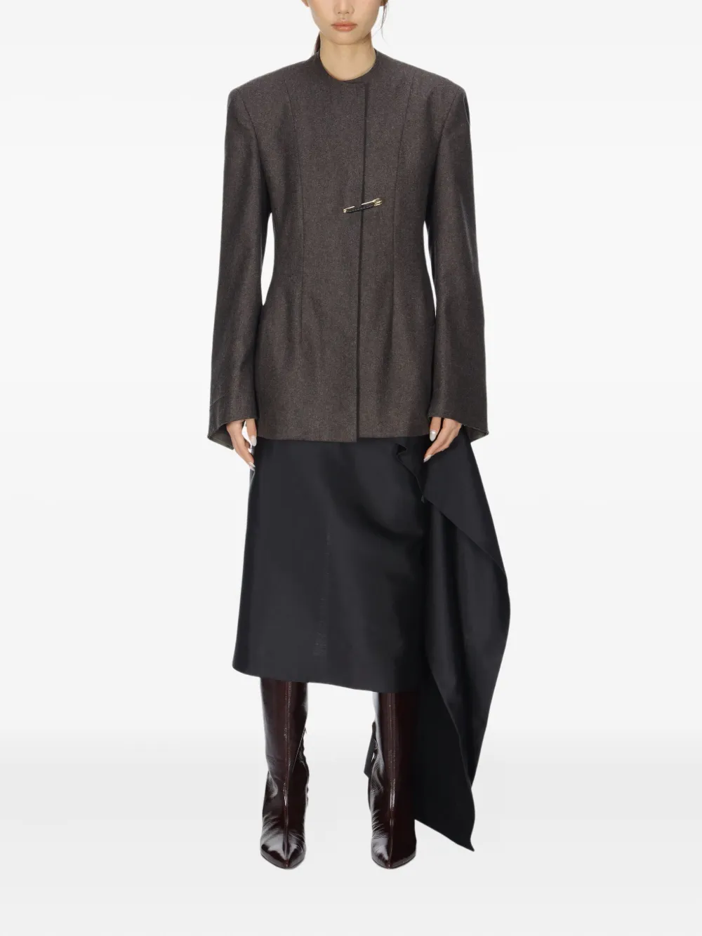 Carven Gedrapeerde rok met strik - Zwart