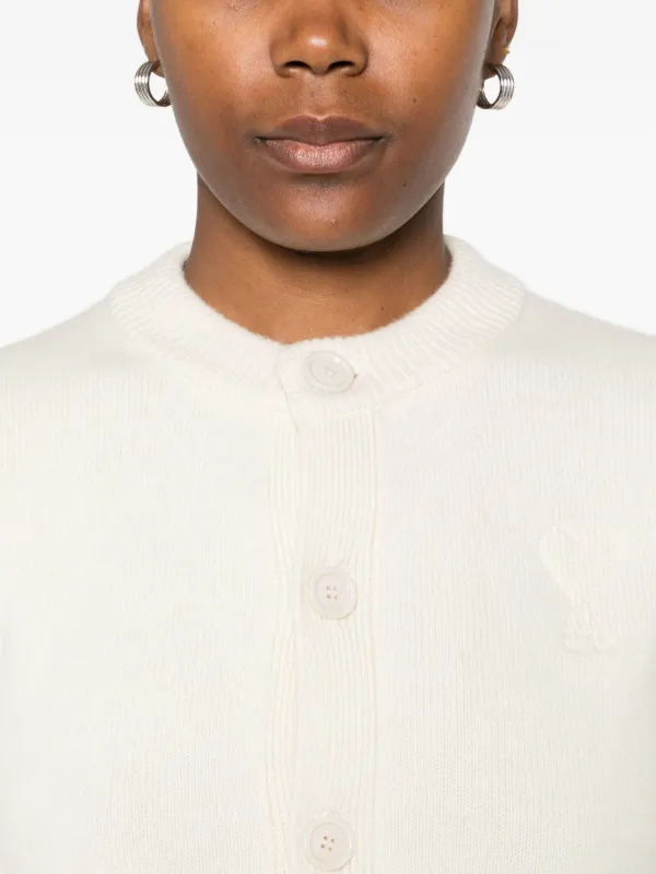 AMI Paris button-front Cardigan | Neutrals | FARFETCH RO