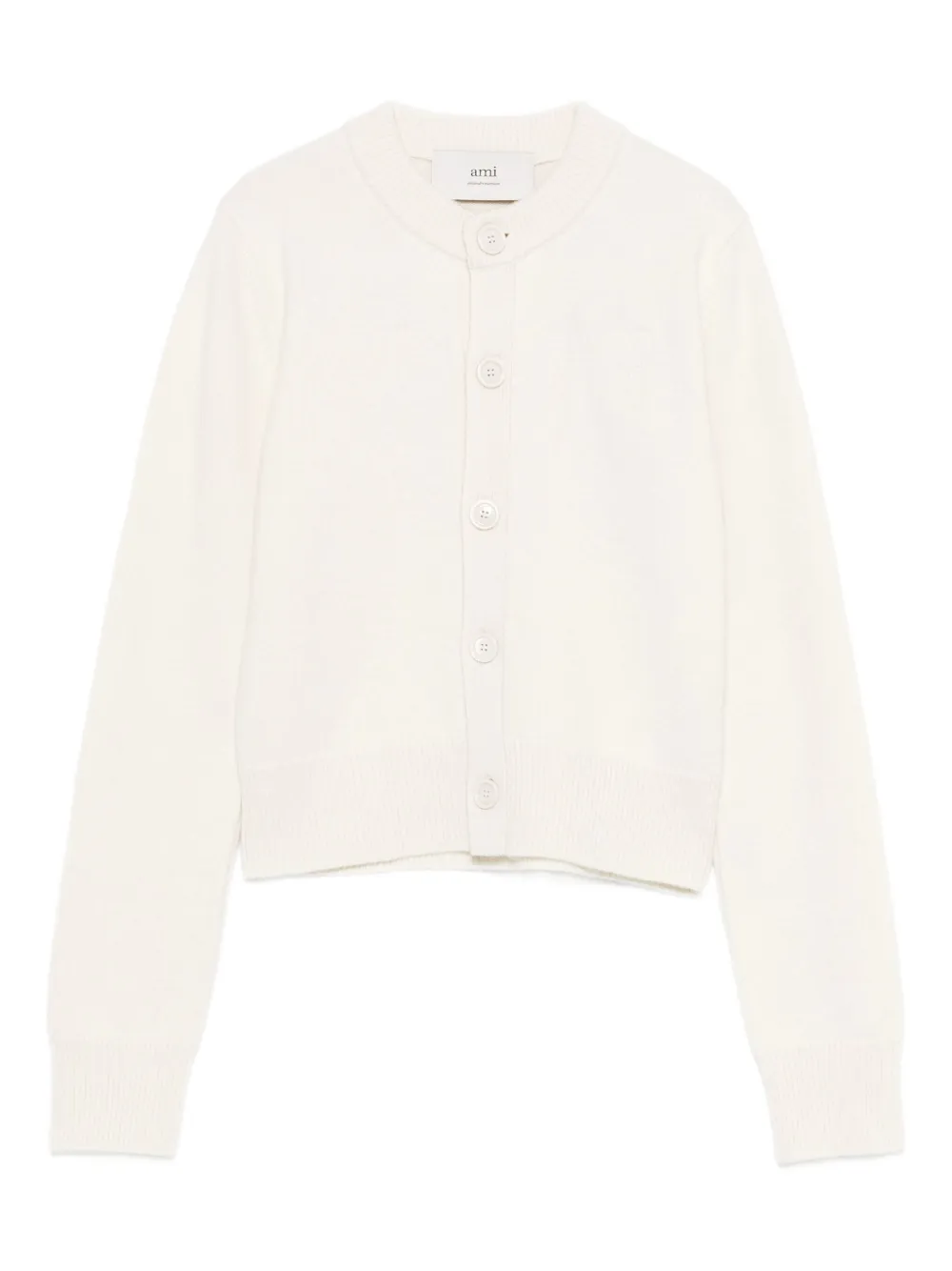 AMI Paris button-front cardigan | Neutrals | Image 1