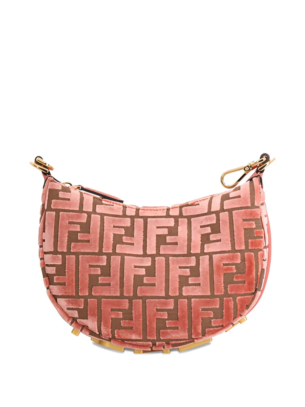 FENDI mini graphy jacquard velvet tote bag - Roze