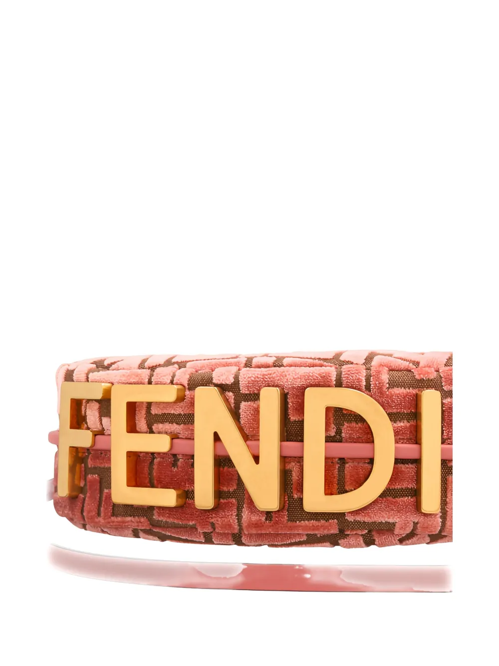 Fendi Mini Graphy Jacquard Velvet Tote Bag In Pink