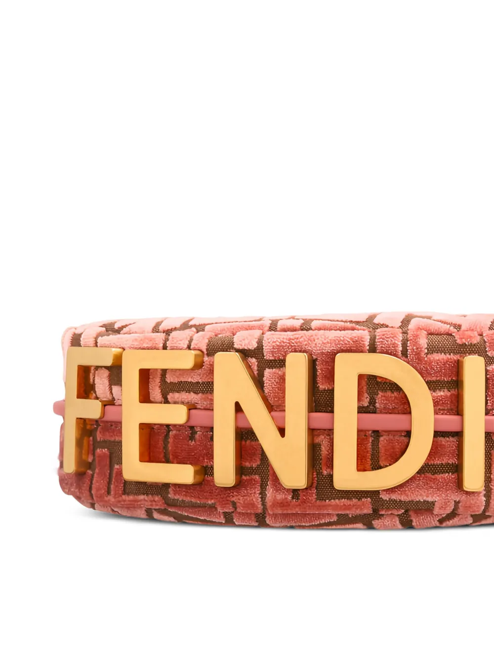 FENDI mini Fendigraphy jacquard velvet tote bag | Pink | Image 1