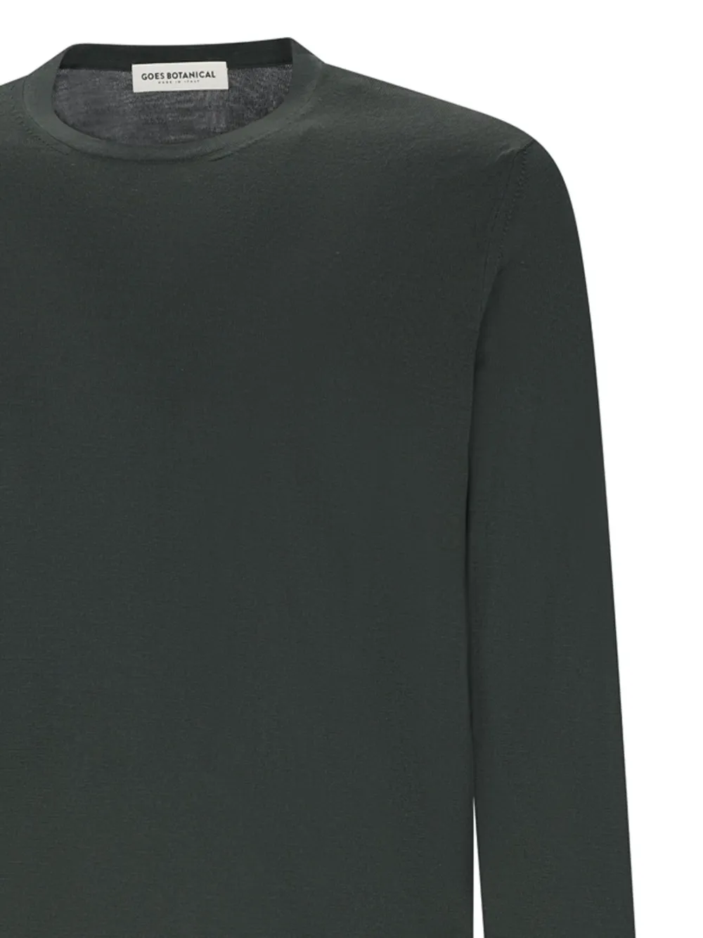  Goes Botanical Crew-neck Long-sleeve Sweater - Green 