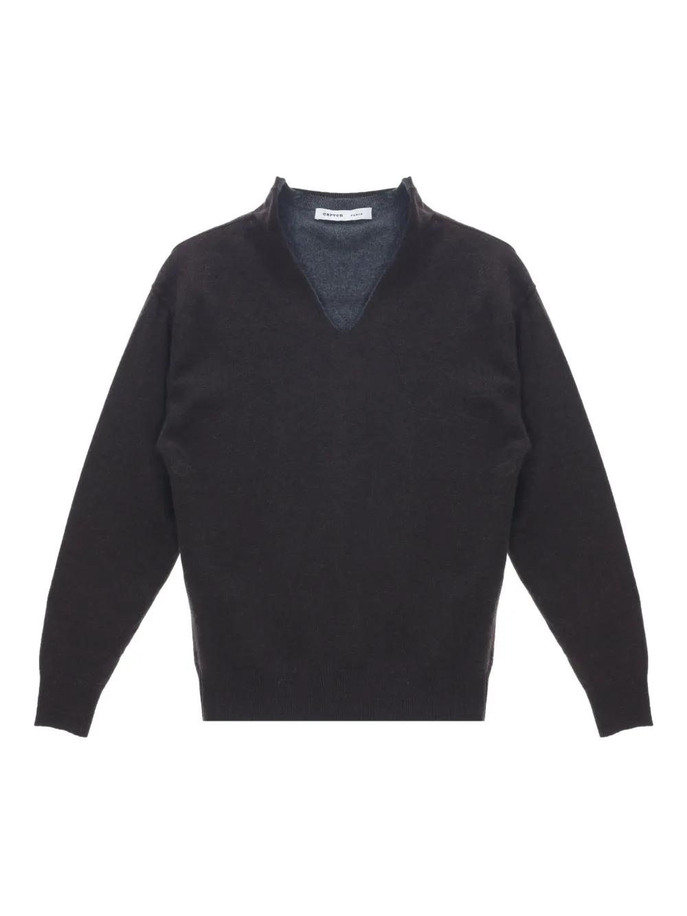 Carven Vネック カシミアセーター - グリーン Carven Vネック カシミアセーター - グリーン