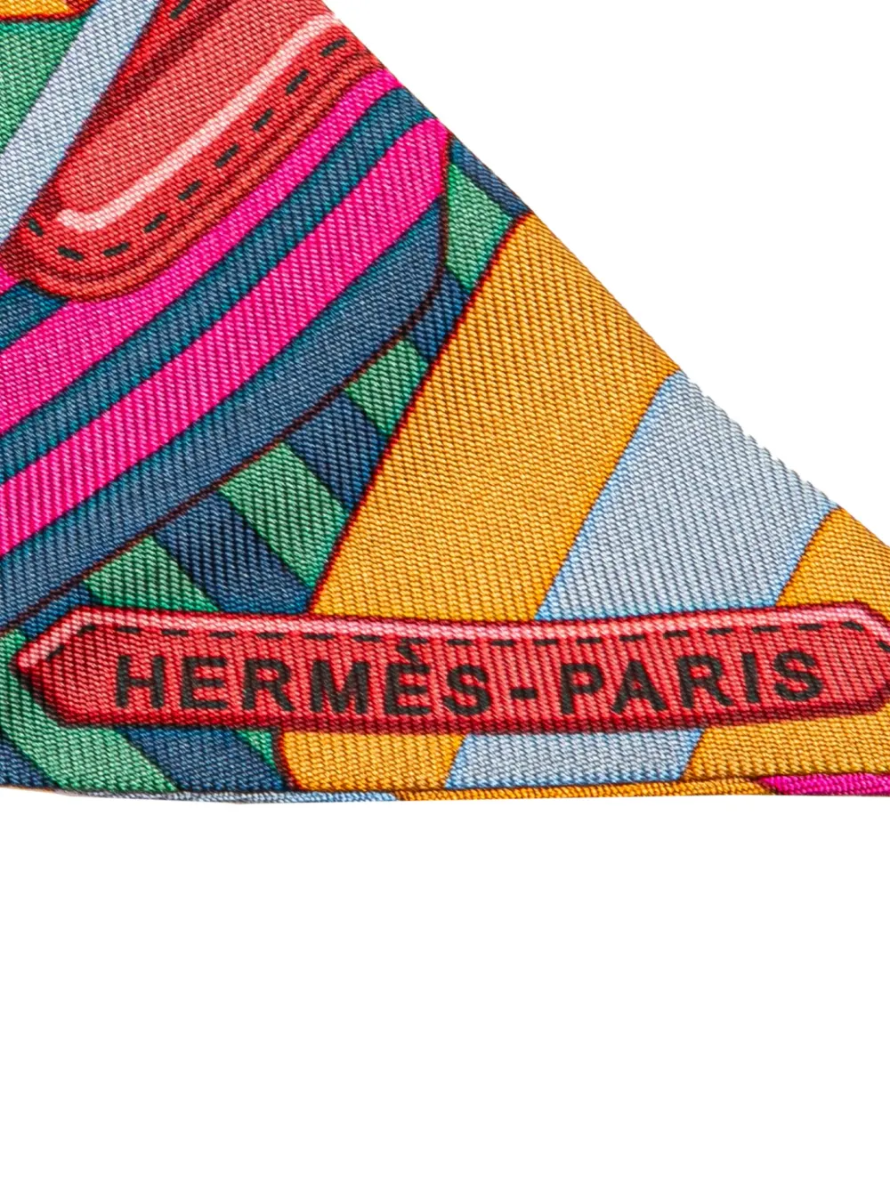 Hermès Pre-Owned 20th Century Sangles Silk Twilly Scarf scarves | Image 2