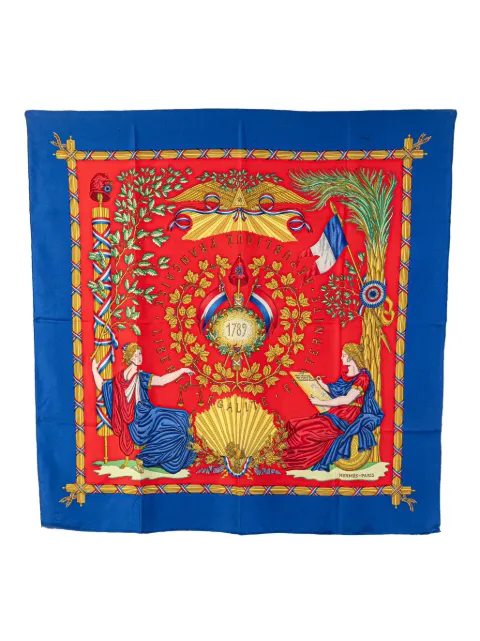 Hermès Pre-Owned 20th Century Republique Francaise Liberte Egalite Fraternite 1789 Silk Scarf scarves
