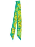 Hermès Pre-Owned 20th Century Fleurs de Lotus Silk Twilly Scarf scarves - Green