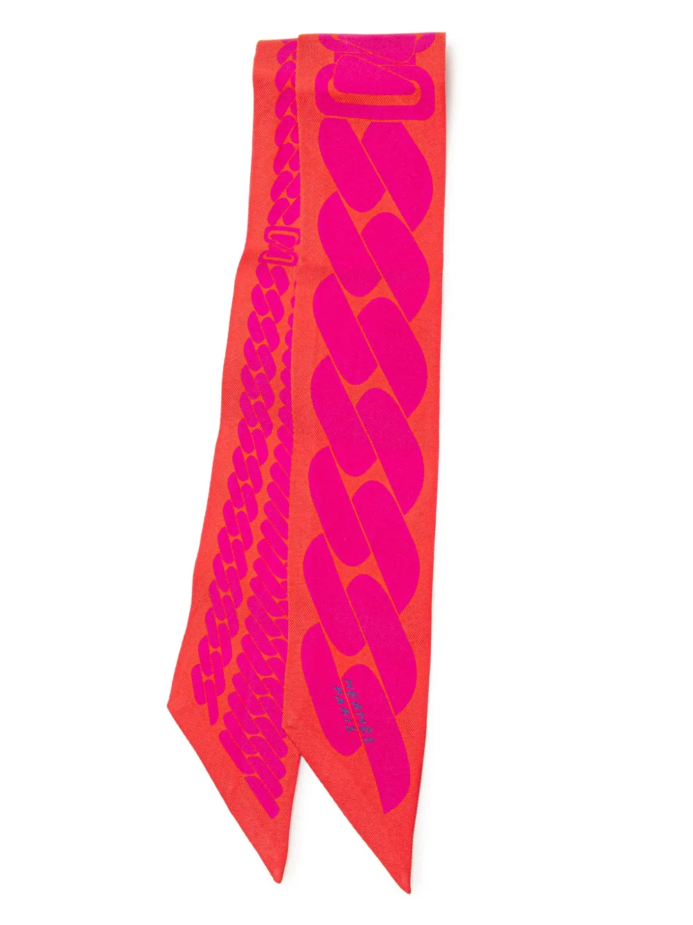 Hermès Pre-Owned 20th Century Clic Cest Noue Silk Twilly Scarf scarves Hermès Pre-Owned 20th Century Clic Cest Noue Silk Twilly Scarf scarves