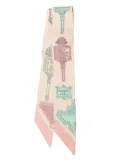 Hermès Pre-Owned 20th Century Merveilleuses Lanternes Silk Twilly Scarf scarves - Pink