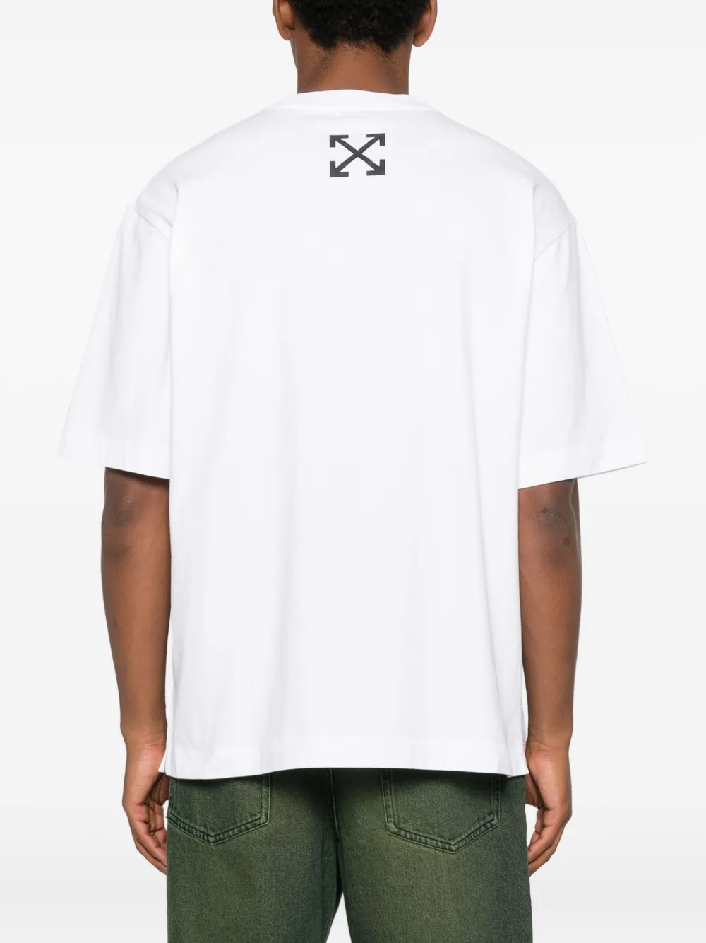 Off-White T-shirt met grafische print Wit