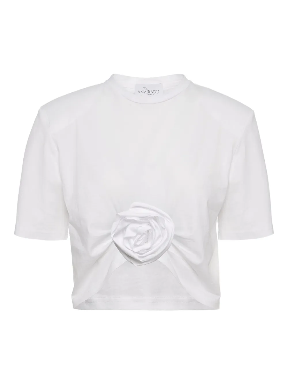 Ana Radu rose-embellished top | White | Image 1