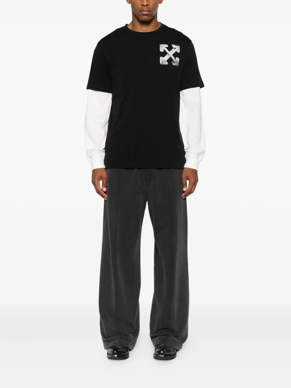 Off-White Arrow-print T-shirt - Zwart