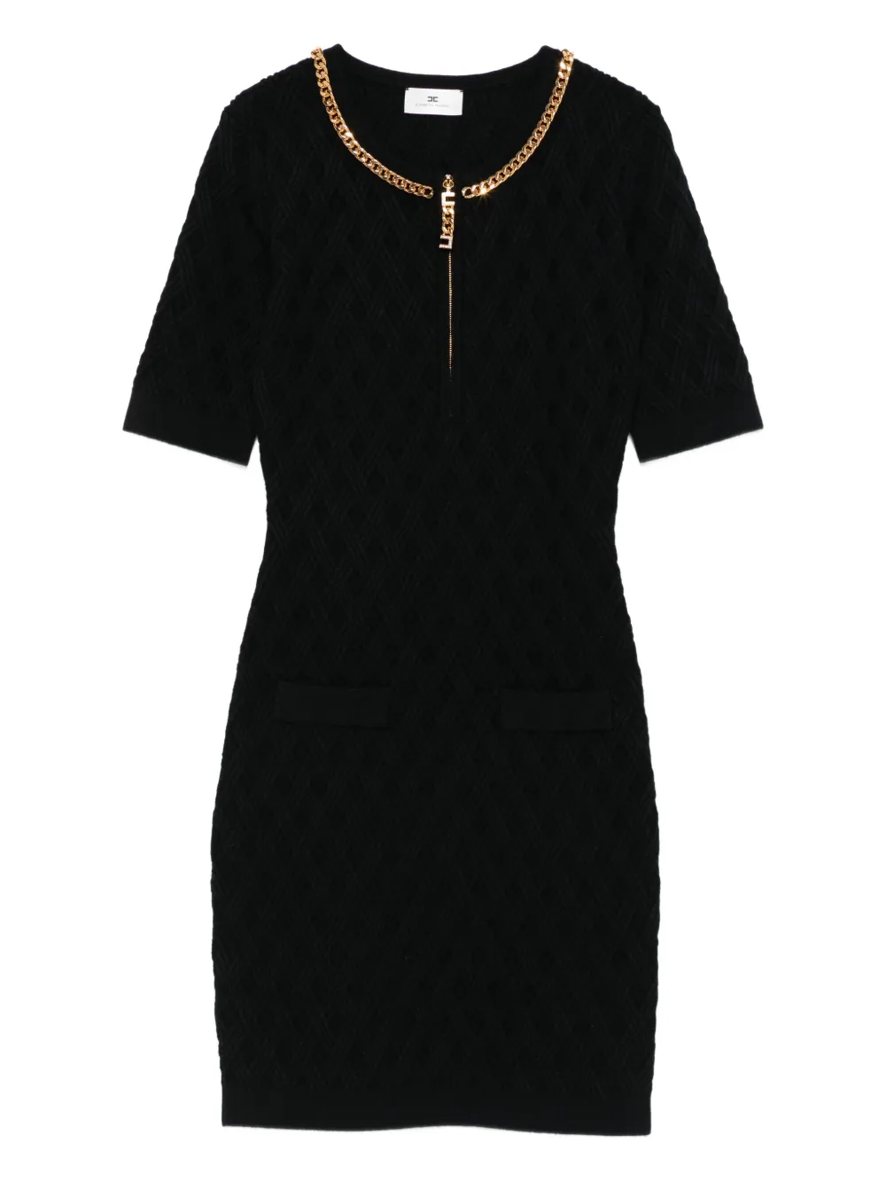 Elisabetta Franchi chain-embellished dress | Black | Image 1