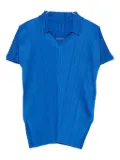 Pleats Please Issey Miyake pleated buttoned top - Blue